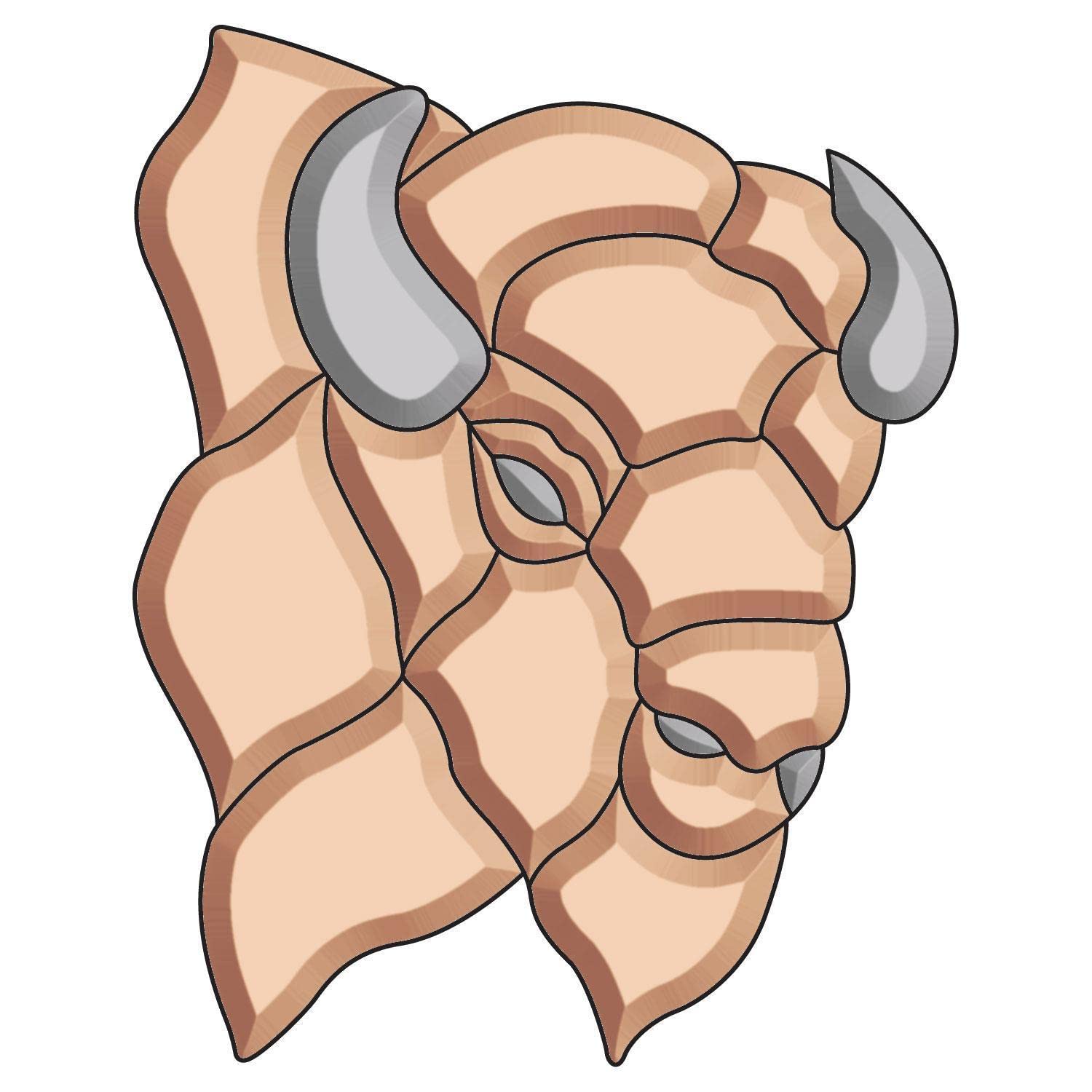 Wood Bison Bevel Cluster