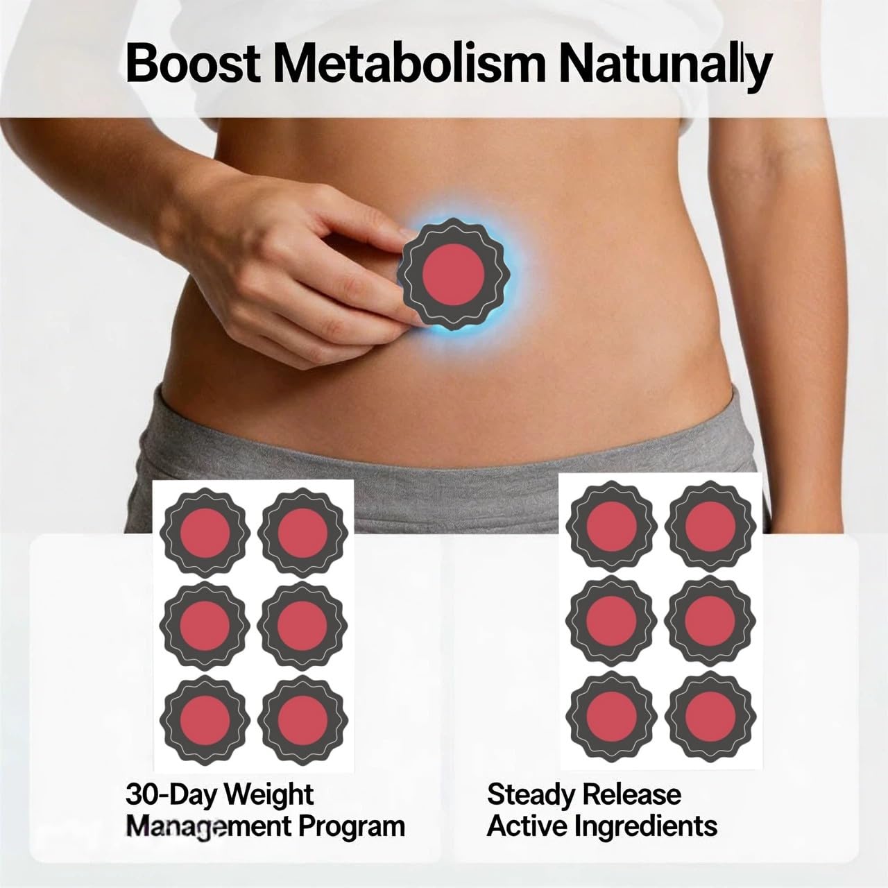 Metabolic Balancing Patches, 2-Pack (30 Pieces Each, Total 60 Count) - Discreet Daily Wellness Support Patches for Easy Application — view 4