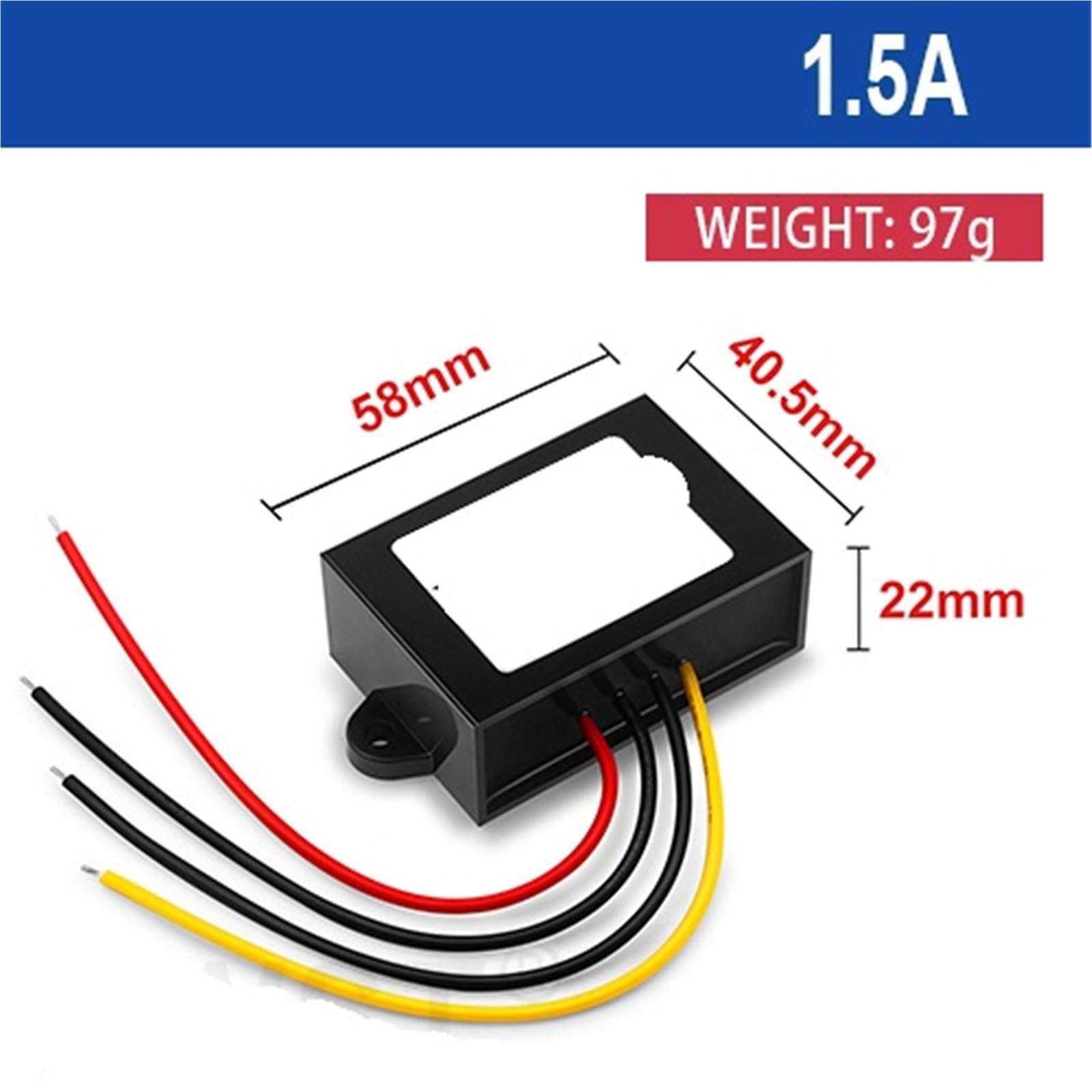 1 convertidor de CC a CC de 12 V, 24 V a 36 V, 1 A, 1,5 A, 3 A, 5 A, 8 A, 10 A, 15 A, 20 A, fuente de alimentación elevadora, regulador de voltaje de 10-35 V a 36 V CC.(1.5A ABS L,12V24V(10V-32V))