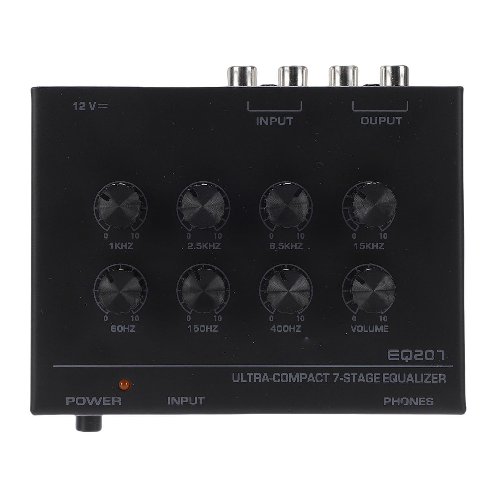 Ecualizador de Sonido de 7 Bandas, Ecualizador Mezclador de Audio de 2 Canales Ecualizadores Digitales con Conector para Auriculares de Entrada de 3,5 Mm para Ajuste de Agudos y (Enchufe de