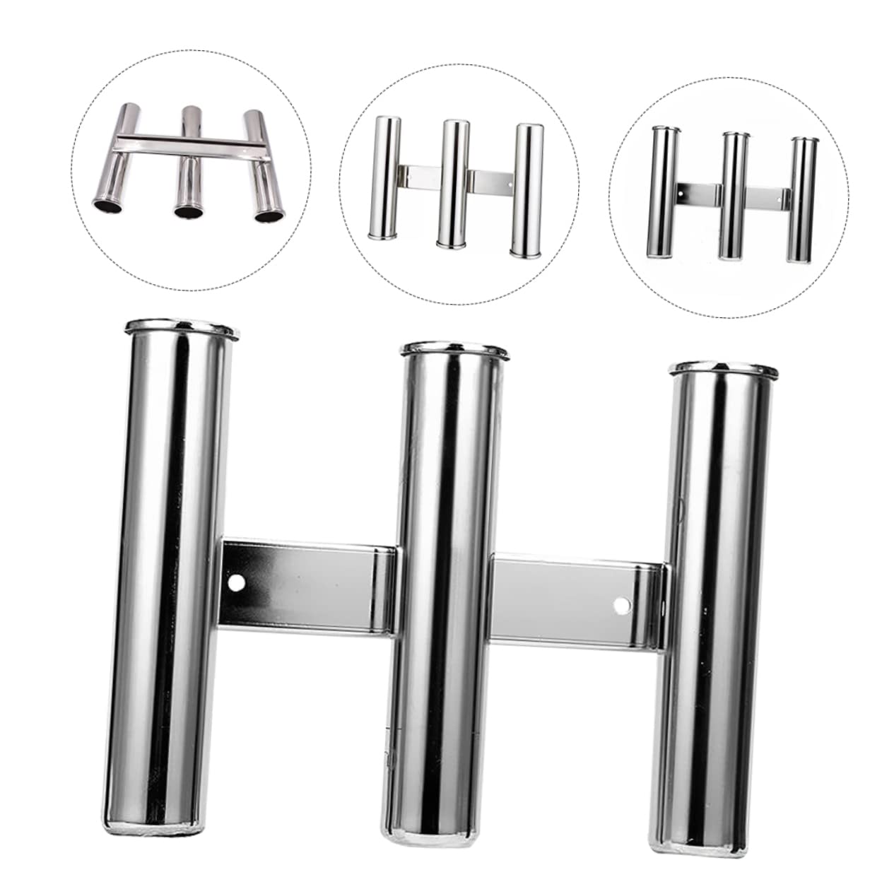 Kisangel Soporte para Buques De Pesca Soportes De Caña De Pescar para Caña De Pescar Telescópica Trípode Cañas De Carpa Cañas De Pescar Telescopicas Acero Inoxidable Silver