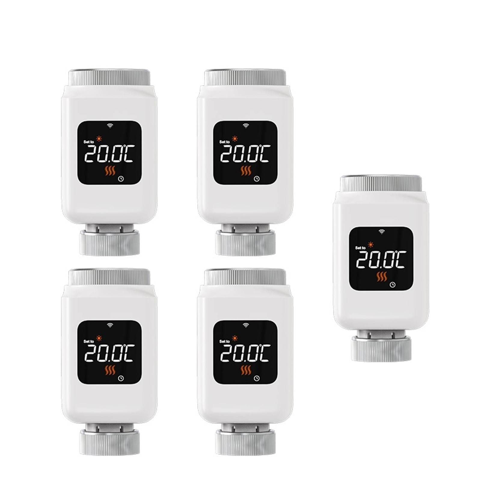 Smart Home 1-5PCS Valvola termostatica for radiatore TRV Regolatore di riscaldamento remoto della temperatura