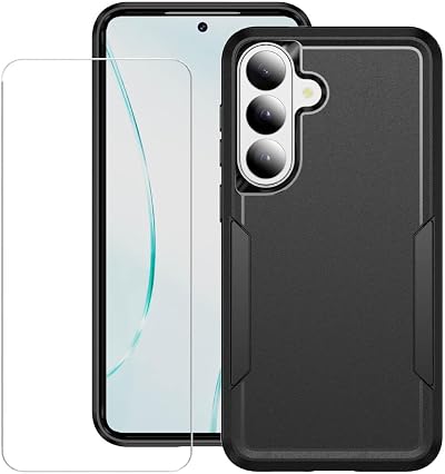 for Samsung Galaxy S26 Plus case Screen Protector Drop Protection(Black)