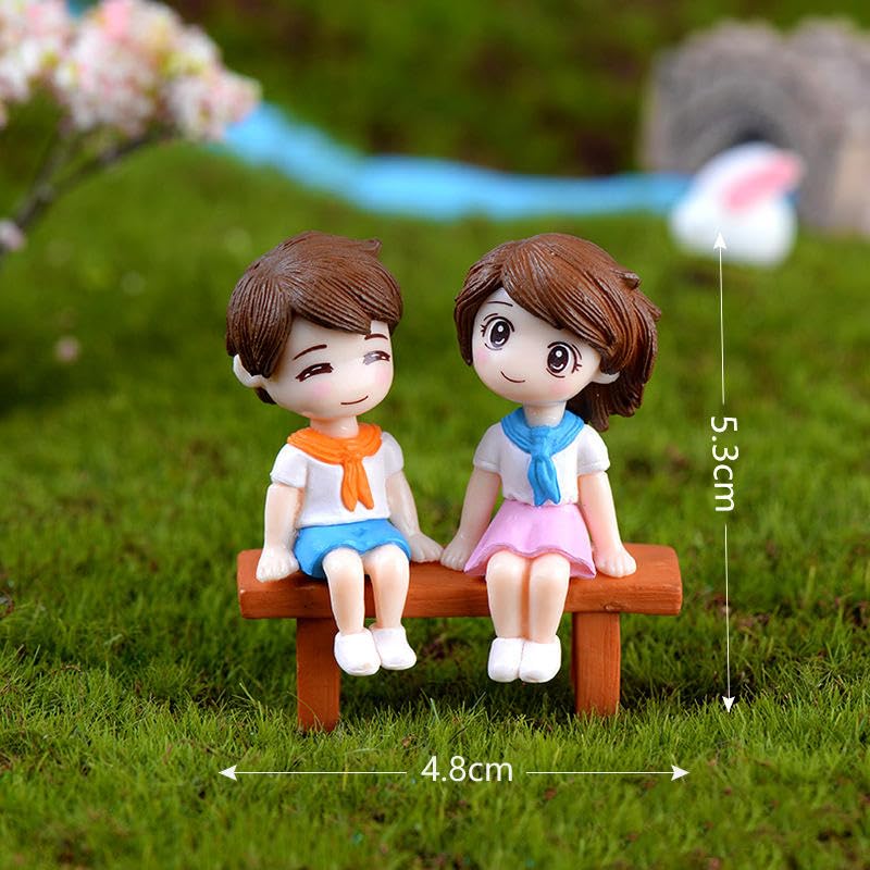 Image of Cortina Cute Cartoon Car Dashboard Interior Decoration Accessories Decoration Ornaments Plastic Crafts Girl and Boy Couple Ornaments