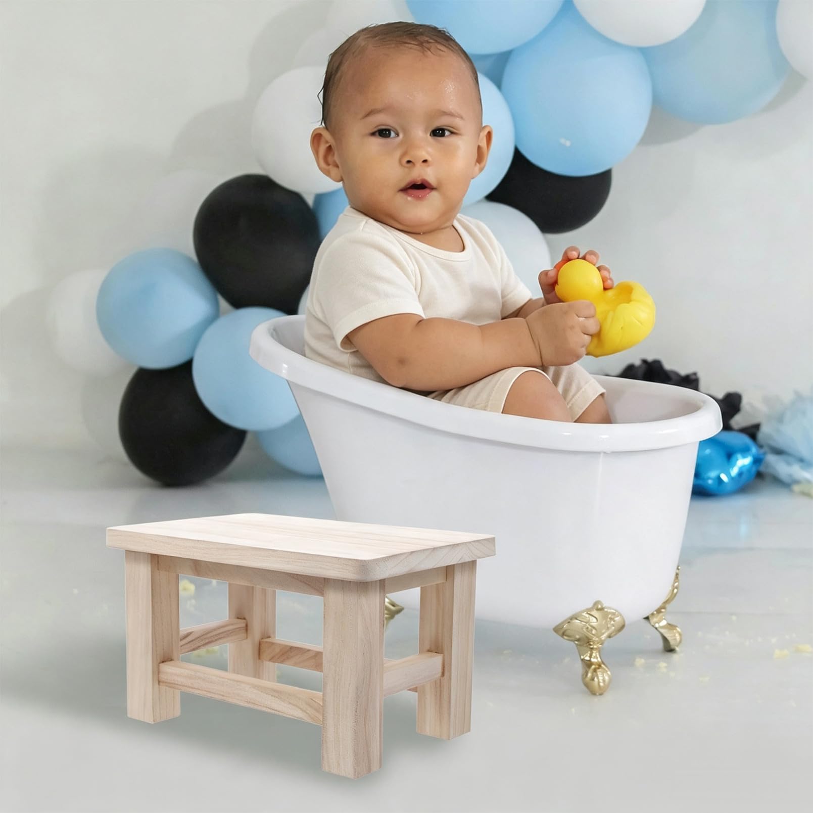 iplusmile Taburete Infantil de Madera Maciza para Cambiar Zapatos en Casa