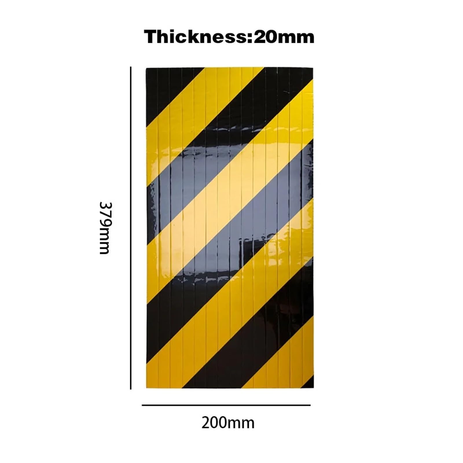 1/2/4 pièces protecteur de porte de garage de stationnement en mousse protecteur de mur de garage avertissement accessoires de voiture coin pare-chocs bord autocollant adhésif anti-rayures(2PCS Yellow