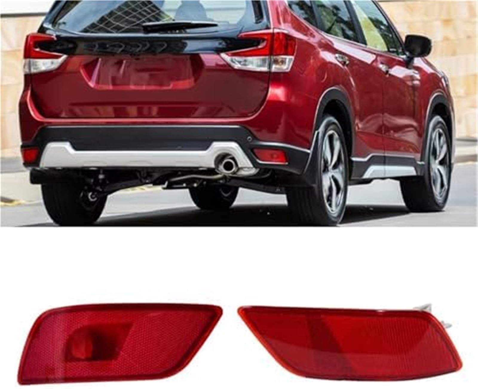 Tylne światło przeciwmgielne, dla Subaru, dla Forester, 2019 2020 2021 2022 Odblask zderzaka Hamulec cofania 84551Sj000 84551Sj010 Lampka odblaskowa ostrzegawcza zderzaka(BLACK 1 Pair)