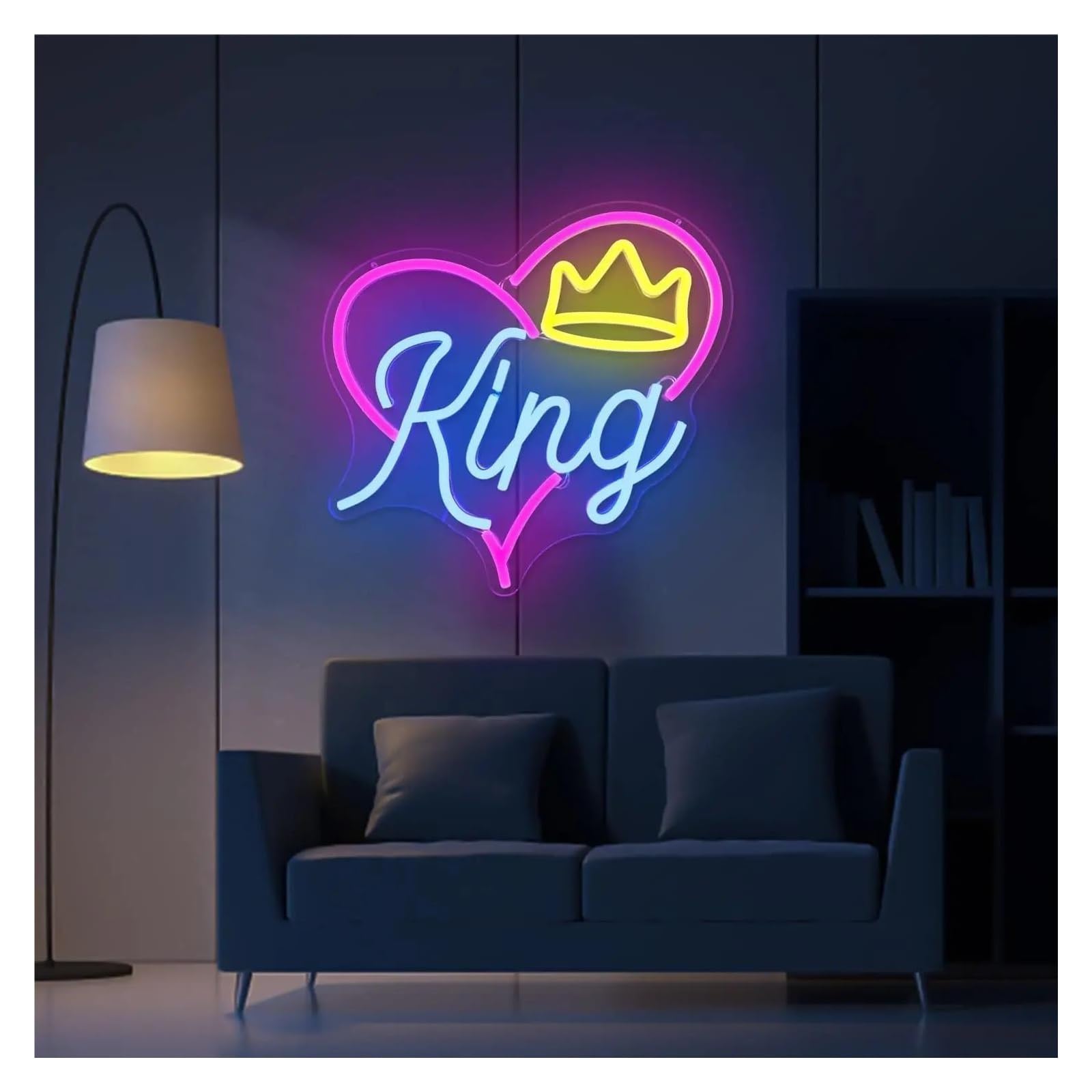 Re per insegna al per neon alfabeto LED luce dimmerabile per interruttore di alimentazione per neon