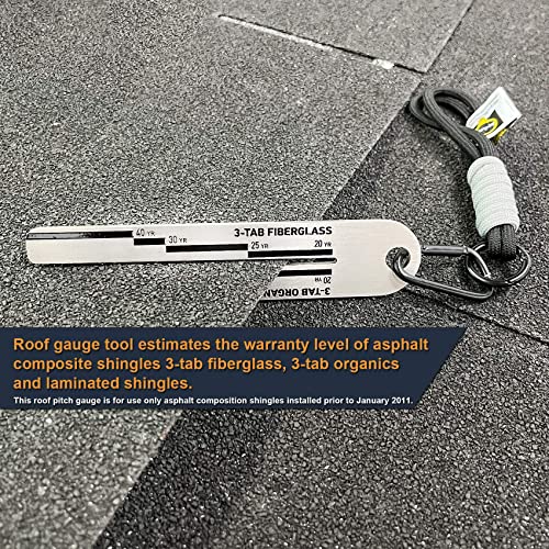 Shingle Gauge Measuring Tool for Roof Shingle，Roofing Tools,Measures and Analyze The Thickness of Shingle,4/09 Shingle Gauge with a Keychain (1) - Thumbnail 3