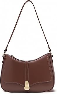 Prettyzys Crescent Shoulder Bag for Women, Vintage Retro Vegan Leather Clutch Tote Handbags Crossbody Bags Handbag for Women