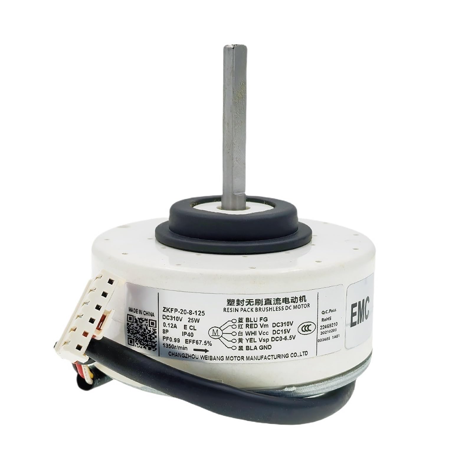 EKFBQBGW for Air Conditioner Indoor Unit DC Fan electronic starter ZKFP-20-8-125 DC310V 25W 1350r/min Conditioning Parts