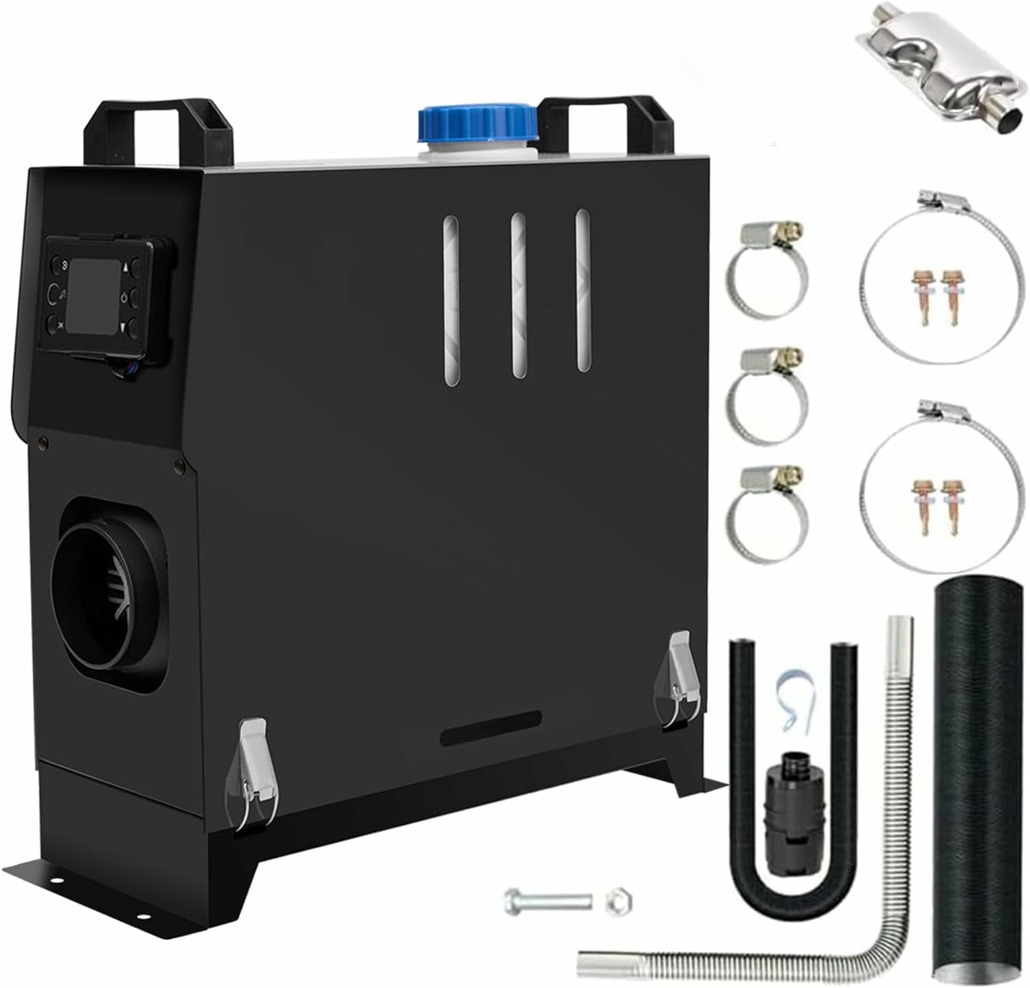 8KW All-in-One Standhezung Diesel Luft Dieselheizung Energieeffizient, 12V Diesel Lufterhitzer, Leise mit Fernschalldämpfer und LCD Anzeige, Standheizung für Auto RV Boote LKW Wohnmobil Bus