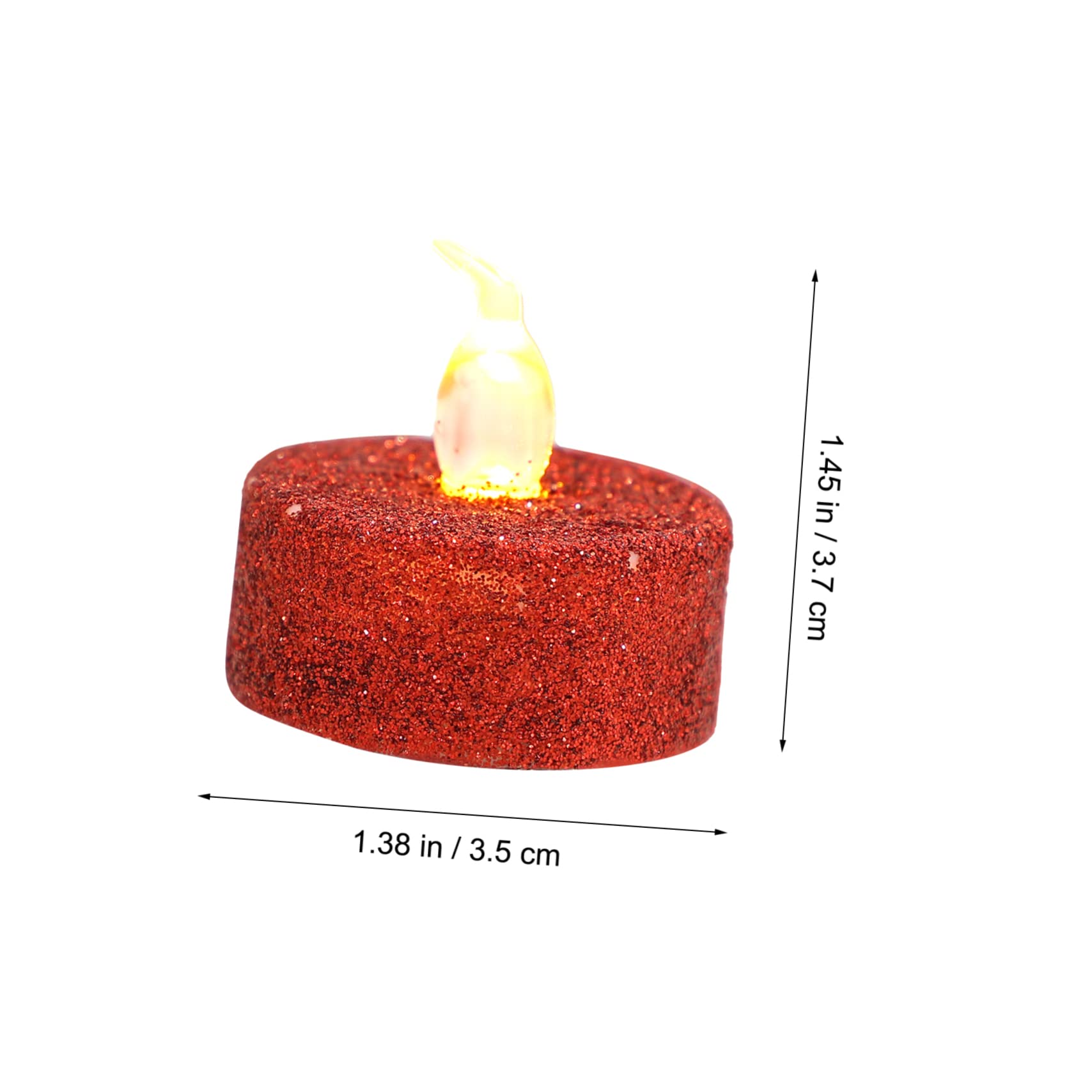 VICASKY 60 Pezzi Candele LED Fiamma con Glitter Decorative per Tè Batteria Eleganti Lampade da Notte per Romantiche e