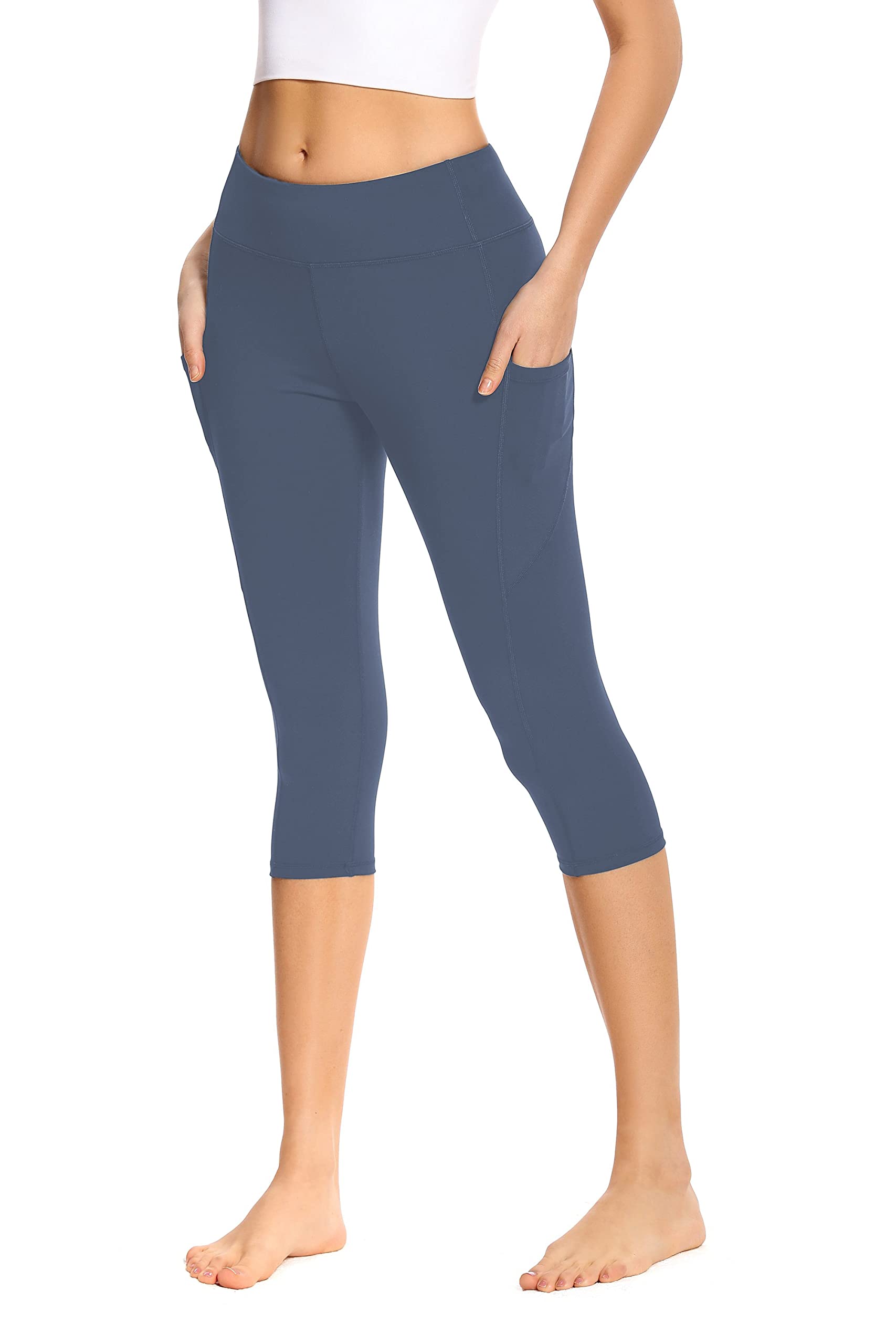 adorence Leggins Sportivi Donna (Morbido Come Un Burro, Vita Alta, 2 Tasche Laterali) Leggins Palestra Donna