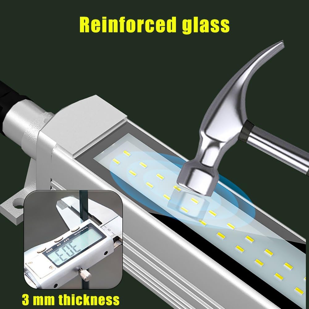 Lampa robocza LED do obrabiarek, tokarki CNC, aluminium wodoodporna i przeciwwybuchowa lampa przeciwwybuchowa, nadaje się do frezarek, szlifierek, stołów warsztatowych, maszyn do szycia (28 W -