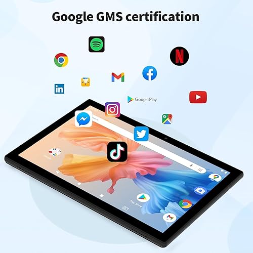 Miniatura 5 de Tablet Android 15, 10 pulgadas 8 GB RAM+64 GB ROM+1 TB Expand, procesador de cuatro núcleos de 1.8 GHz, tabletas 2 en 1 con tecladoratónestuchelápiz