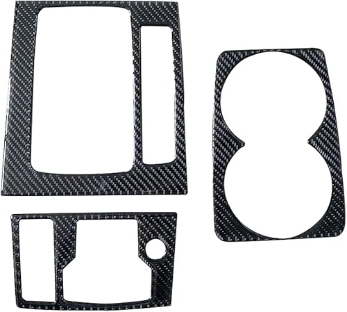 Miniatura 2 de Accesorios de decoración interior de fibra de carbono para automóvil, cubierta de control central, calcomanías de panel de aire acondicionado para