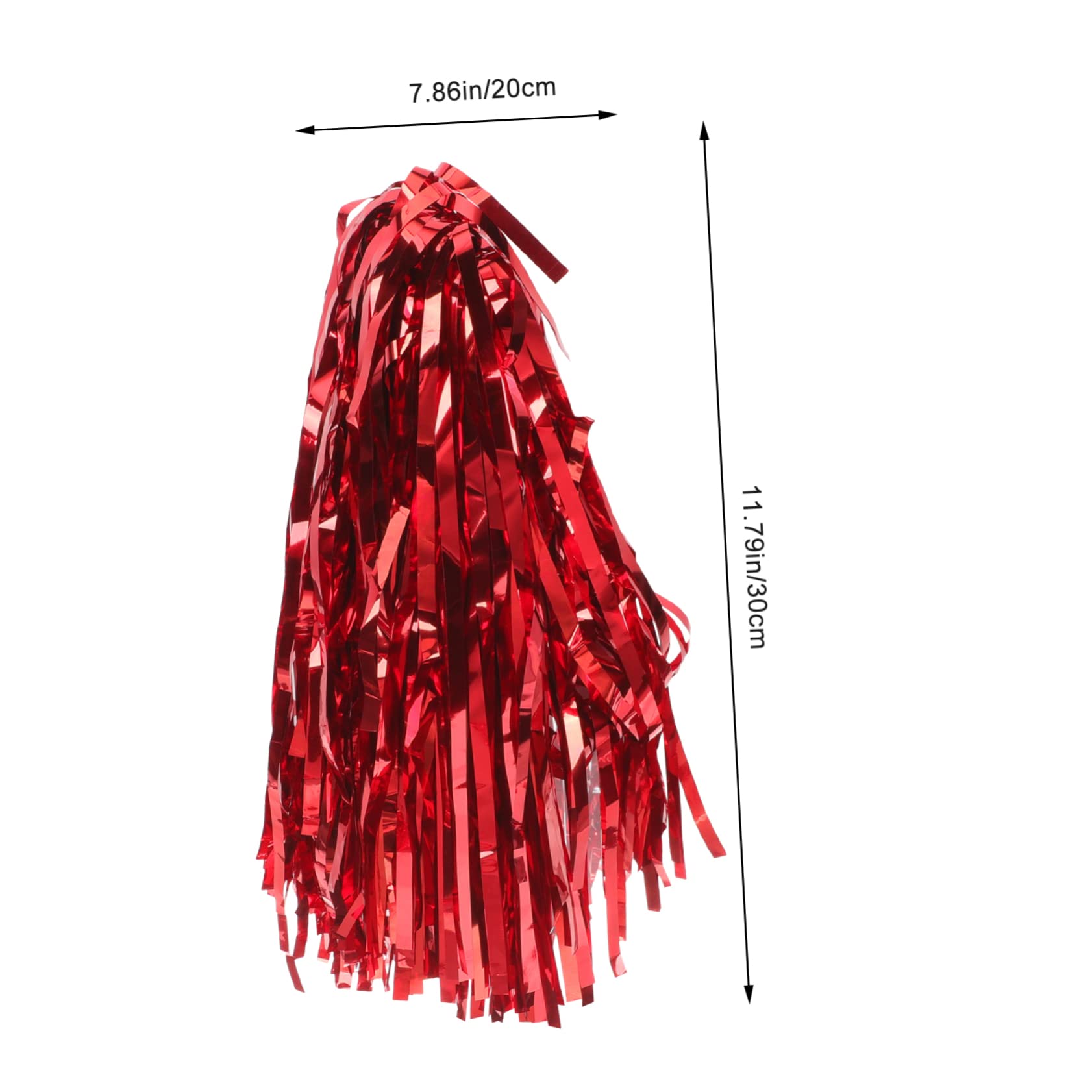 Totority 6pcs Cheer Pom Poms Hand Festooned Balls for Cheerleading Hot Pink Cheerleading Flower Balls