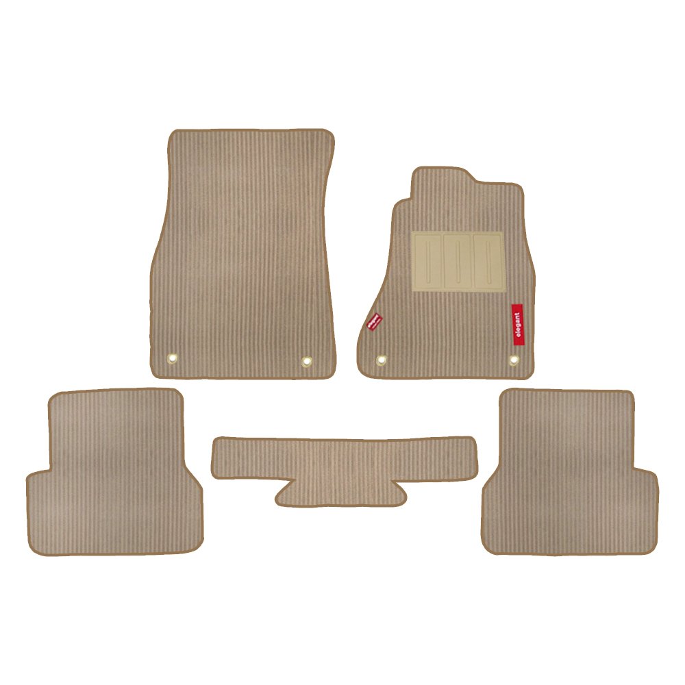 Elegant Carpet Cord Beige Non-Woven Custom Fit Car Mat Compatible With Audi A6