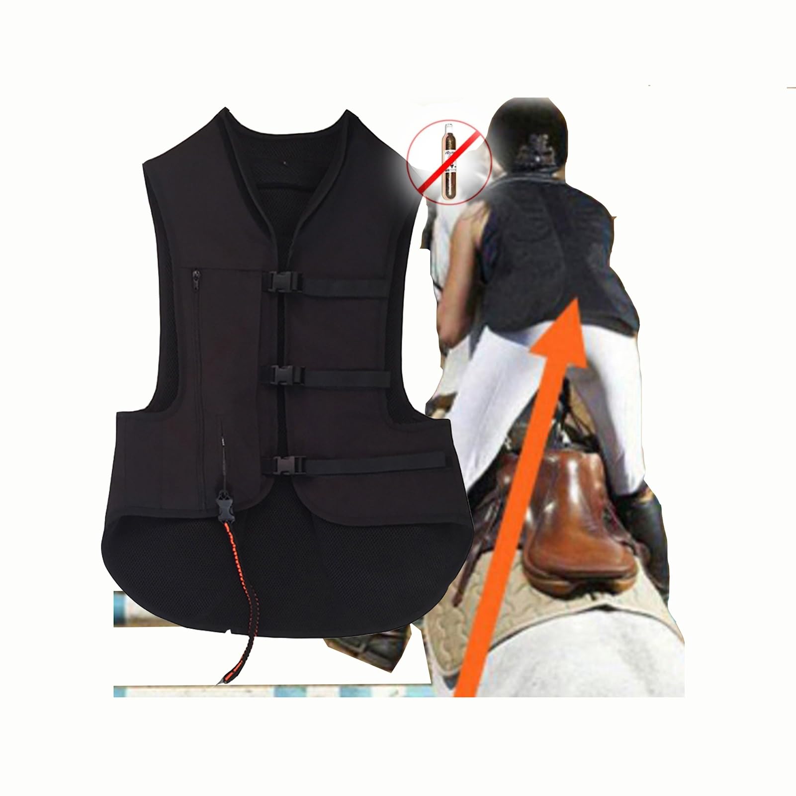 All SeasonsHorse Riding Airbag-Weste for Unisex Airbag-Weste for Motorrad- Und Reitsport Wiederverwendbar(M)