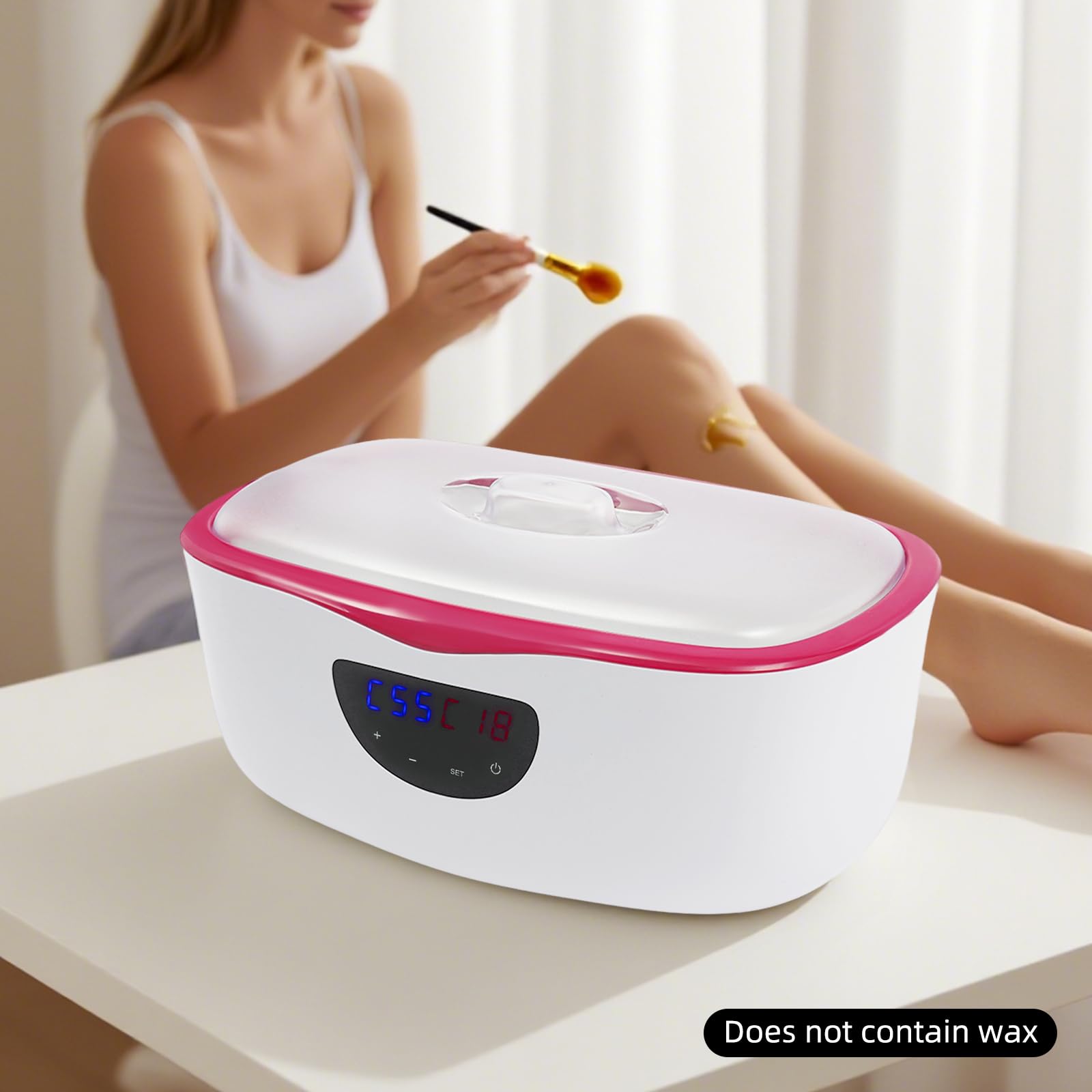 Attrezzo per il bagno di paraffina, 4000 ml, macchina per il bagno di paraffina, 230 W, con touch screen a LED, funzione di fusione rapida, 32 x 22 x 17 cm, paraffina, bagno di paraffina, per la cura