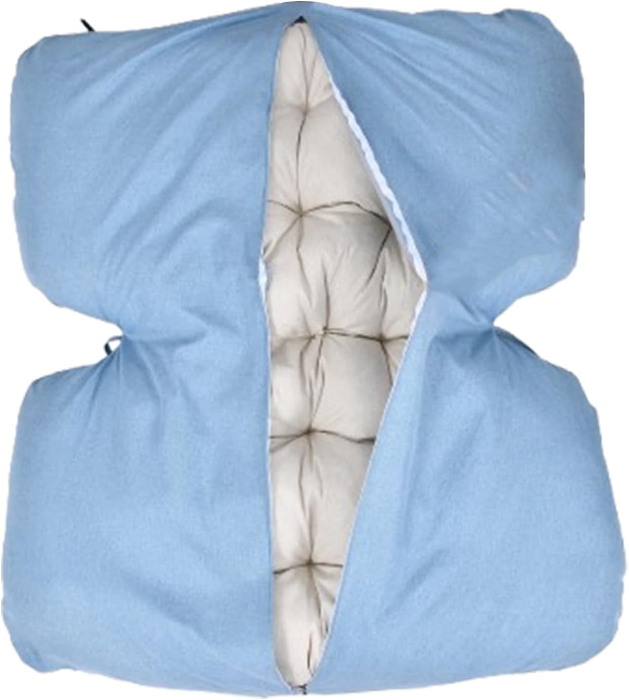 Outdoor Rocking Chair Cushion Cover,Suitable for Patio Egg Rocking Chair Cushion,Indoor Papasan Chair, Rattan Wicker Lounge Chair,Linen Material is Easy to Clean (ONLY Cover,Blue)