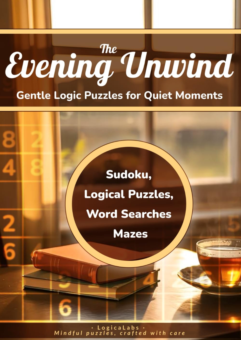 The Evening Unwind: Gentle Logic Puzzles for Quiet Moments: 585 Large Print Relaxing Brain Games for Adults and Seniors - Sudoku, Word Search, Mazes, ... for Peaceful Evenings and Stress Relief