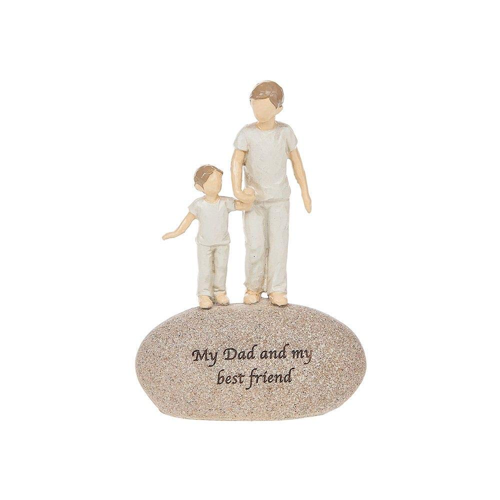 Shudehill Giftware Angels My Dad and My Best Friend Sentimental Pebble Gift, Traditional/Pastel