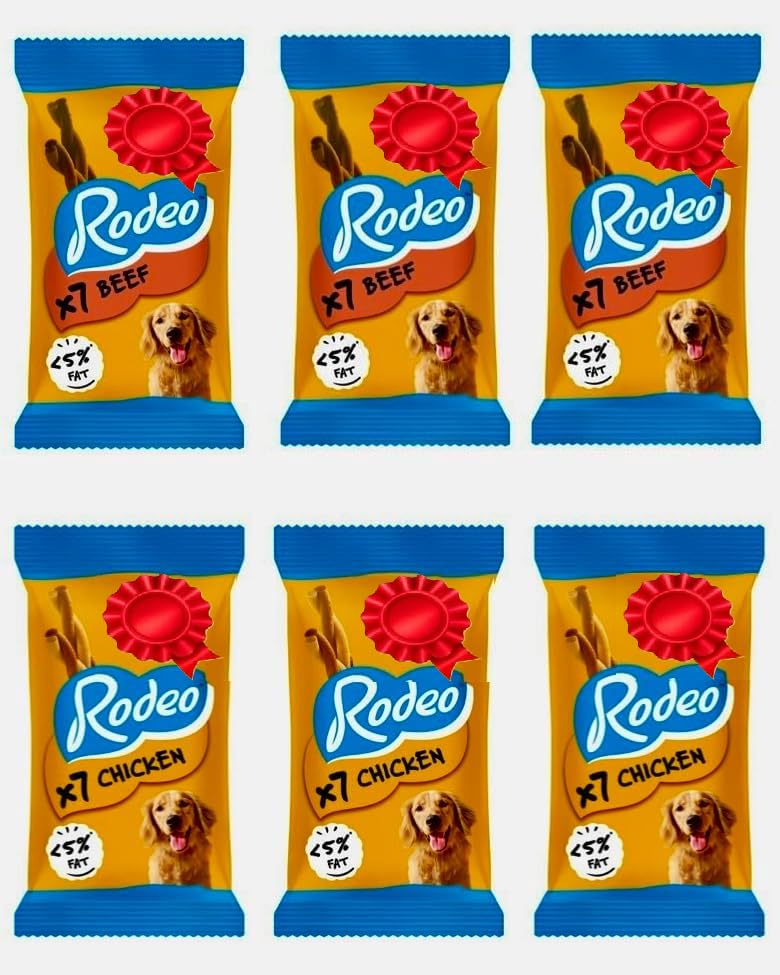 Rodeo Dog Treats With 3 X Chicken & 3 X Beef