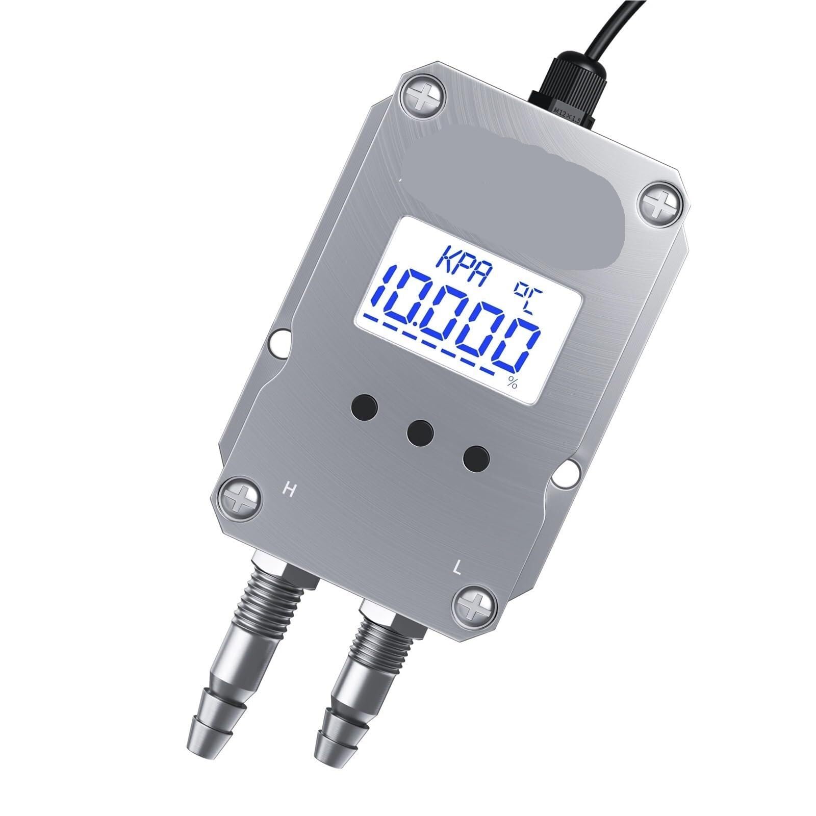 Amrttwy 0-3Kpa Pressure Transmitter, Pressure Transmitters Digital Differential Transmitter 4-20 Ma Air And Wind Sensor(0-3Kpa)