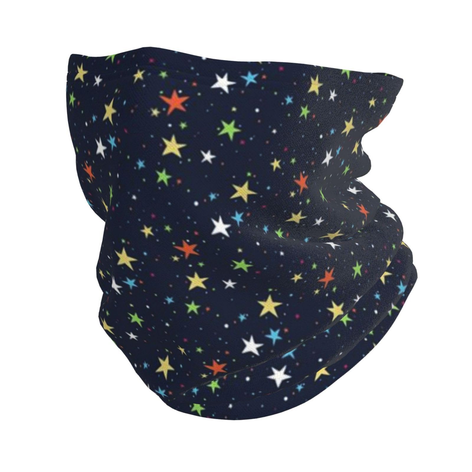 Hyaszst Unisex As Picture Bandana Multifunctional Headwear Scarf Face Shield Neck Warmer Tube,Trendy Star