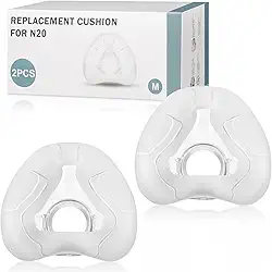 Almofada de máscara nasal para AirFit N20, 2 pacotes de vedação confiável e ajuste perfeito para almofadas de máscara de travesseiro nasal - suprimentos de substituição (L)