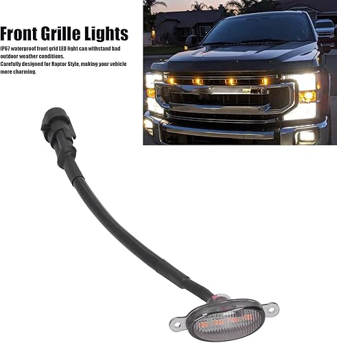 Miniatura 5 de Luces LED universales para parrilla delantera, iluminación ámbar para Raptor Auto Grid LED decorativo para coche, camioneta, SUV, todoterreno