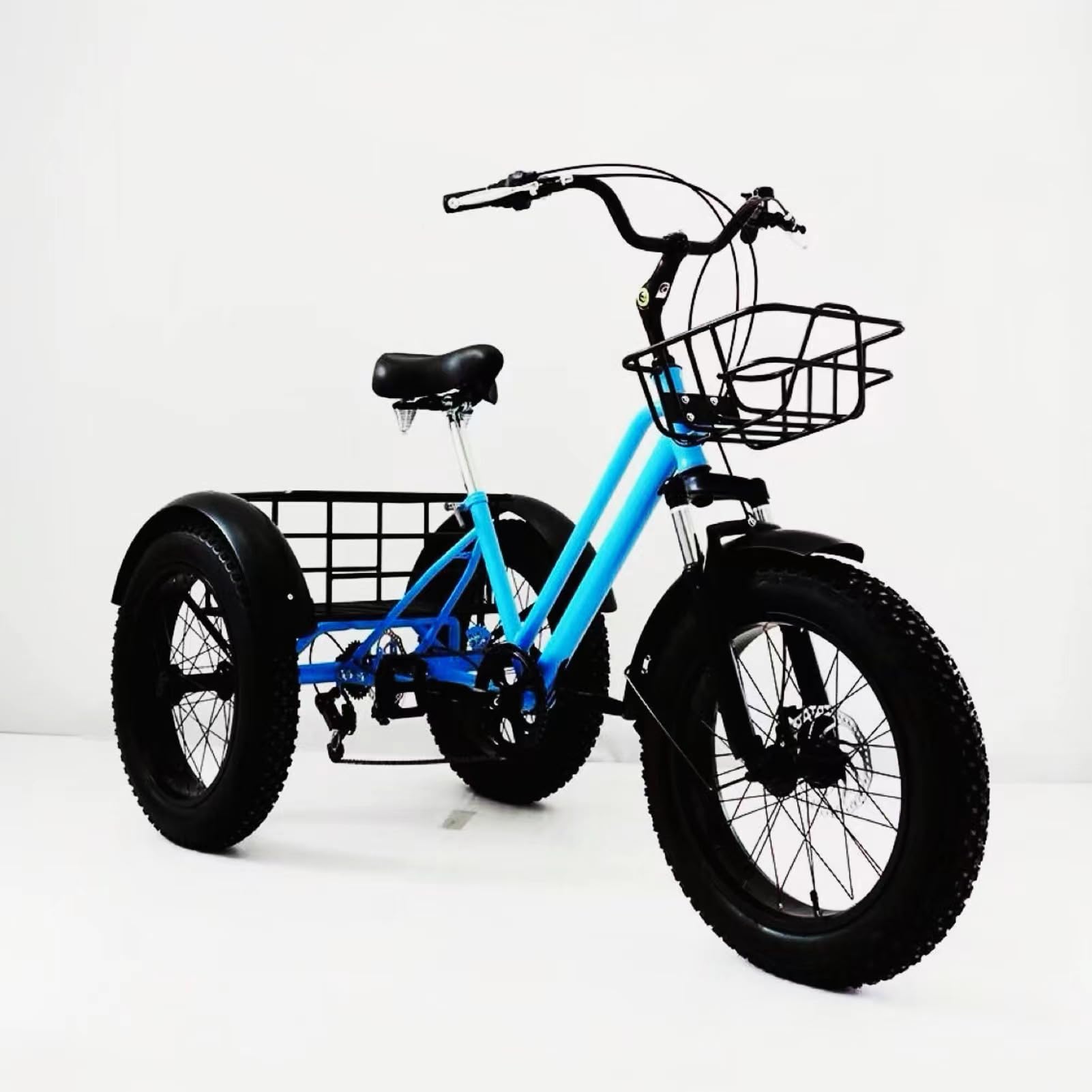 Tricycle Électrique Sans Piyan Par Gen Mai Gou - Vert Armée/Bleu Ciel