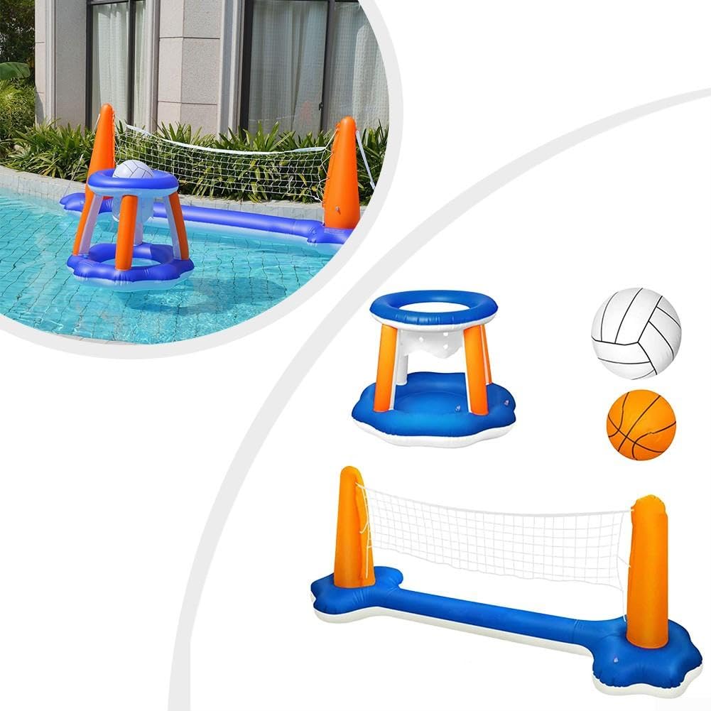 Flotador Inflable Voleibol 120in Red Baloncesto Piscina
