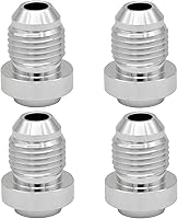 Vista 1 de YSIL 4PCS 6AN Macho Flare Soldadura en Bung Adaptador de manguera de montaje Aleación de aluminio