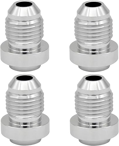 Soldadura de la llamarada masculina 10AN en Bung Adaptador de manguera de montaje Aleación de aluminio 4pcs