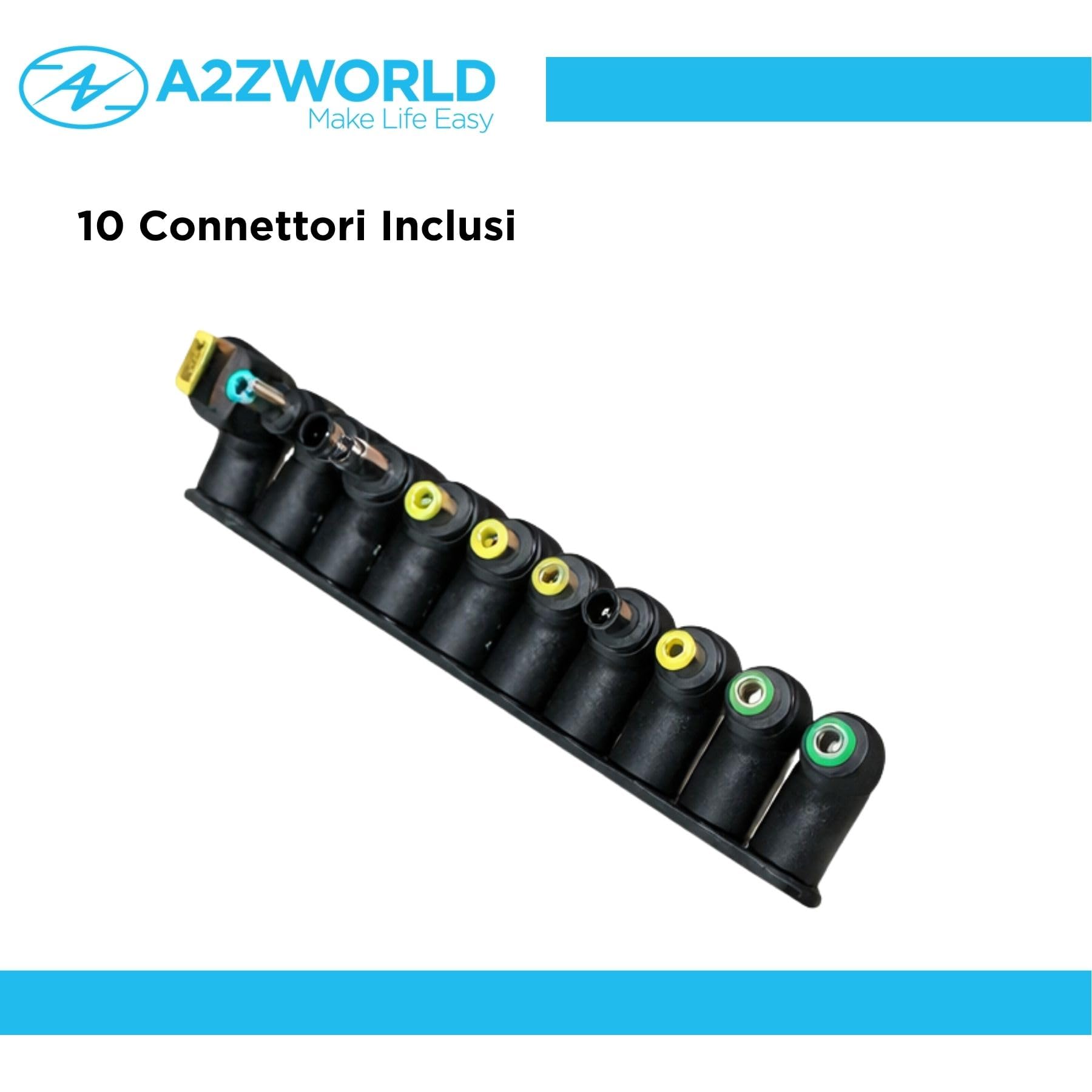 4 Pezzi Alimentatore Universale Laptop 120W con 10 Connettori Inclusi, Caricatore per PC Portatile Notebook, Input 100-240V, Output 15-20V 6A