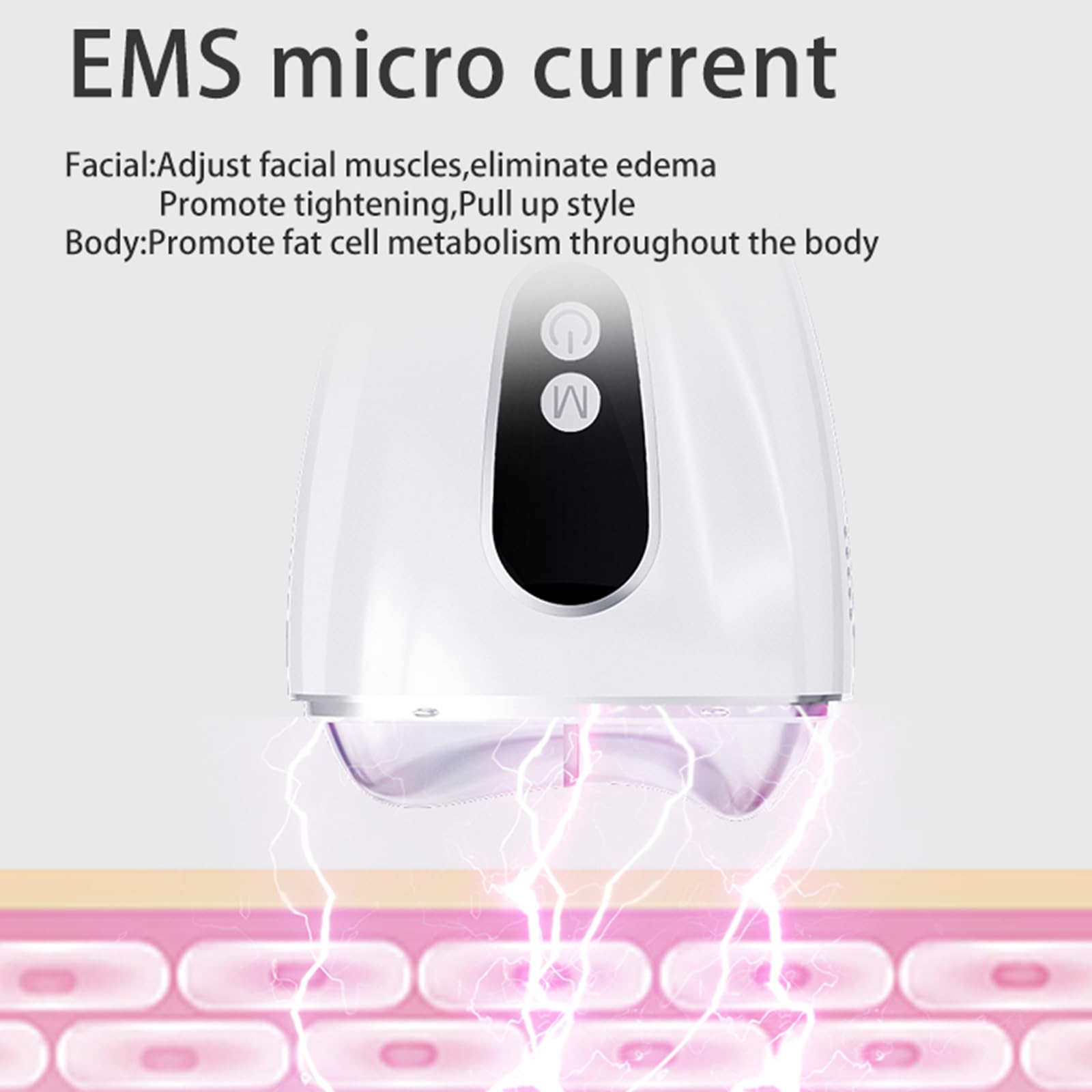 EMS Gua Sha Elektrisch,4 in1 Gesichtsmassagegerät Gua Sha Elektrisch,Face Lifting Gerät mit Vibration & Wärme&Kalt,Gesichtsformungswerkzeug mit Rot,Blau,Violett,Face Massager Für Gesicht Anti Falten