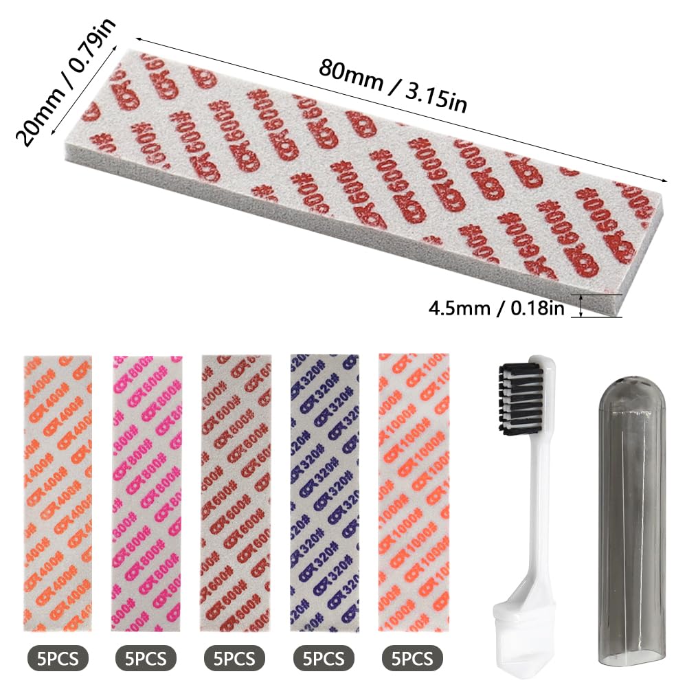 Aoyswuz Sponge Sanding Papers 25 Pcs with Storage Box and Cleaning Brush - Image 2