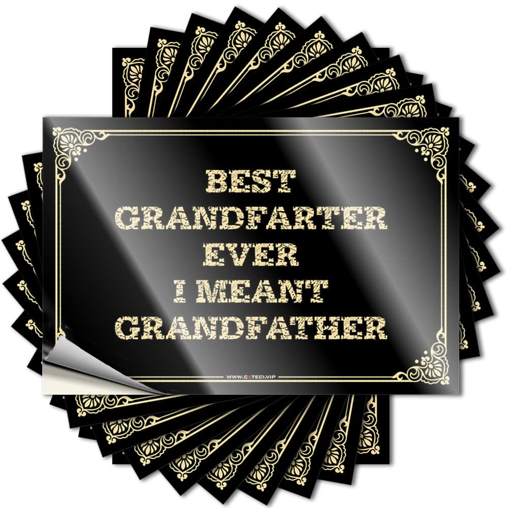 Decal Case Western Best Grandfarter Ever-i Meant Grandfather for Drinking - Stitch Easy Peel Removable(12X18CM)