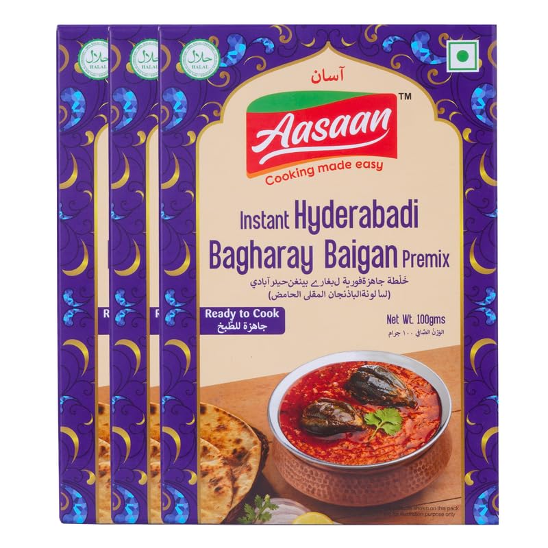 Aasaan Bagharay Baigan Premix 100gms, Ready to Cook Spice Mix, Instant Hyderabadi Bagharay Baigan Premix, Easy to Cook Masala Mix (Pack of 3) (B0BY3CLSDT) Amazon Price History, Amazon Price Tracker
