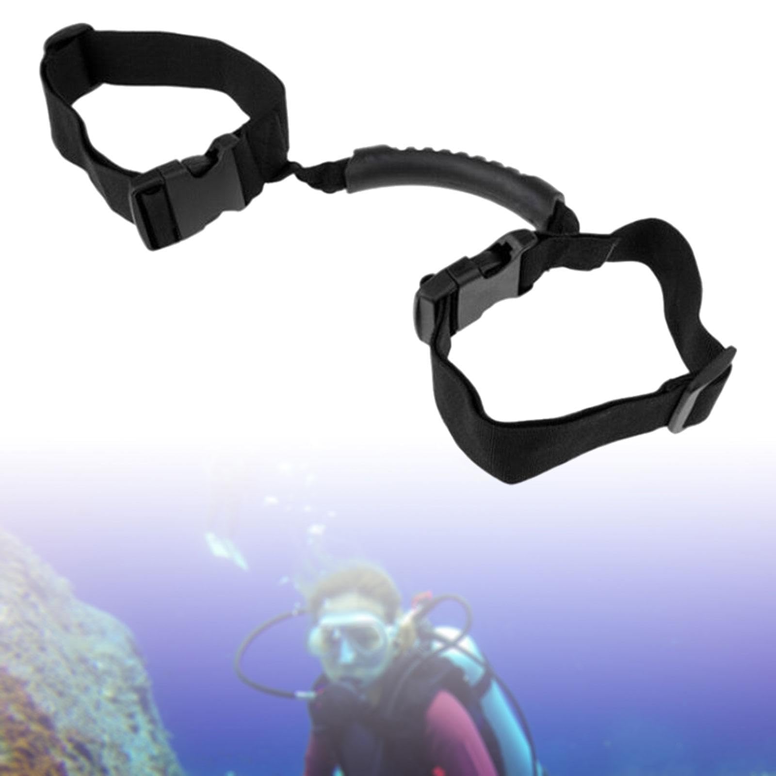 QSTDGVPW Scuba Diving Tank Band Air Cylinder Carrier for Underwater, Comfortable Adjustable Universal Diving Tank Handle