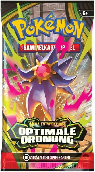 3X Pokémon ME03 Booster – Mega-Entwicklung: Optimale Ordnung Deutsch, Sammelkarten Booster Pack, Original Versiegelt +Heartglobal Versandschutz - 5