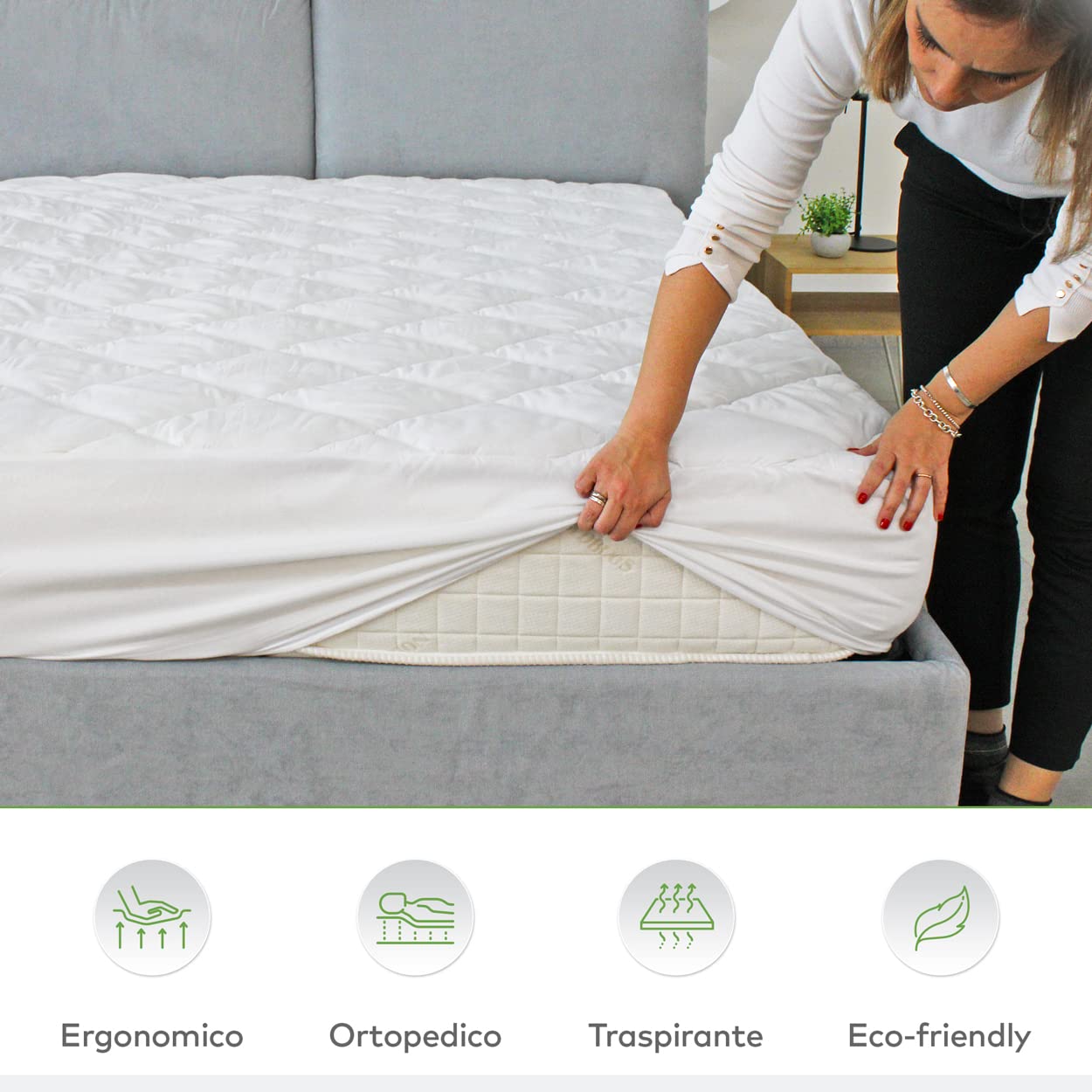 SLEEPY OWL Coprimaterasso Ortopedico In Memory Foam, 5 Cm 90 X 200 Cm Con Gel Infuso O 1186389 - Foto 6