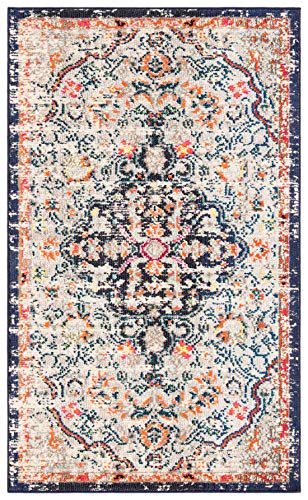 SAFAVIEH Boho Rug for Living Room Dining Room, Bedroom - Madison Collection, Short Pile, in Beige and Black, 91 X 152 cm - Image 3