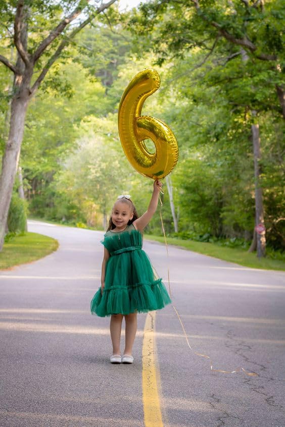 Image of 6 Balloon Numbers Birthday Decorations, 40In Gold Balloons for Men Women | Eye-catching Appearance, Perfect Decorative Centerpieces, Convenient Self-sealing Structure, Widely for Various Occasions