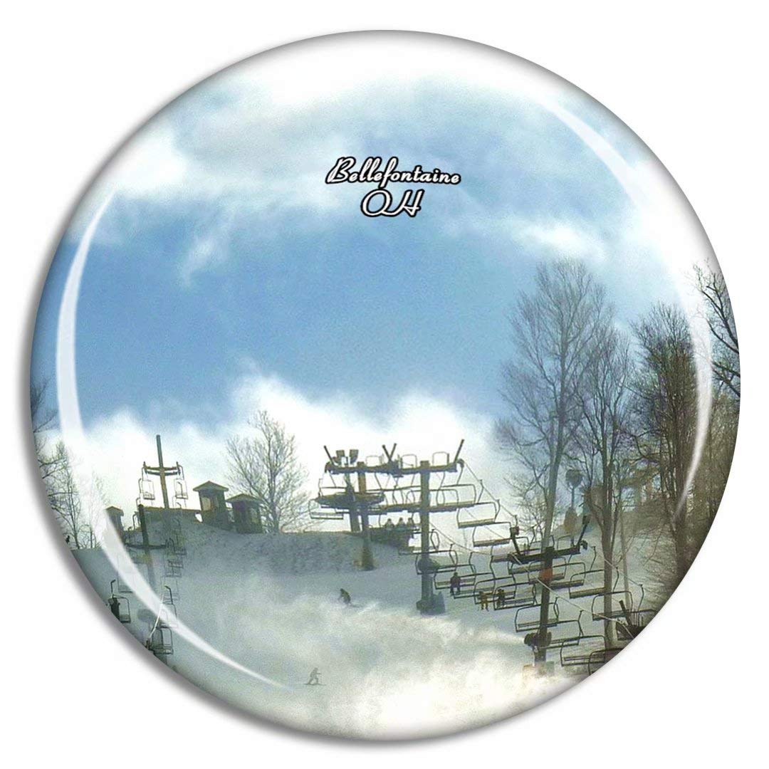 Bellefontaine Mad River Mountain Ohio USA Fridge Magnets Travel Souvenir Funny Collection Strong Magnetism Home Decoration Office Whiteboard