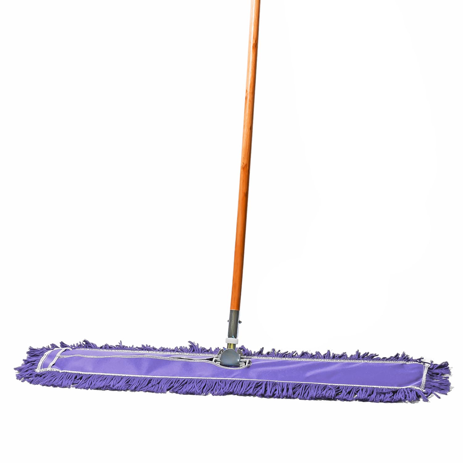 36 Inch Purple Commercial Dust Mop & Floor Sweeper – Wood Handle Floor Mop for Tile, Hardwood & Concrete