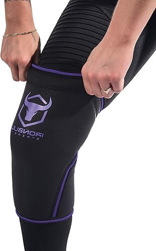 Miniatura 11 de Iron Bull Strength Rodilleras de 7 mm (1 par) - Rodillera de compresión y manga para levantamiento de pesas, powerlifting y entrenamiento cruzado